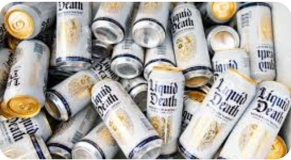 Liquid Death water cans